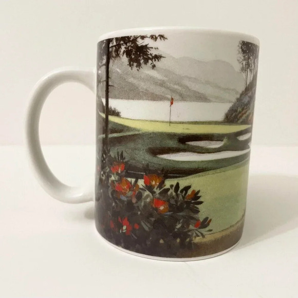 2003 The Approach D R Laird Print Collector Coffee Mug Tea Cup Golf - Picture 3 of 15